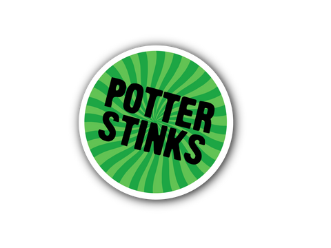 Potter Stinks Badge Sticker