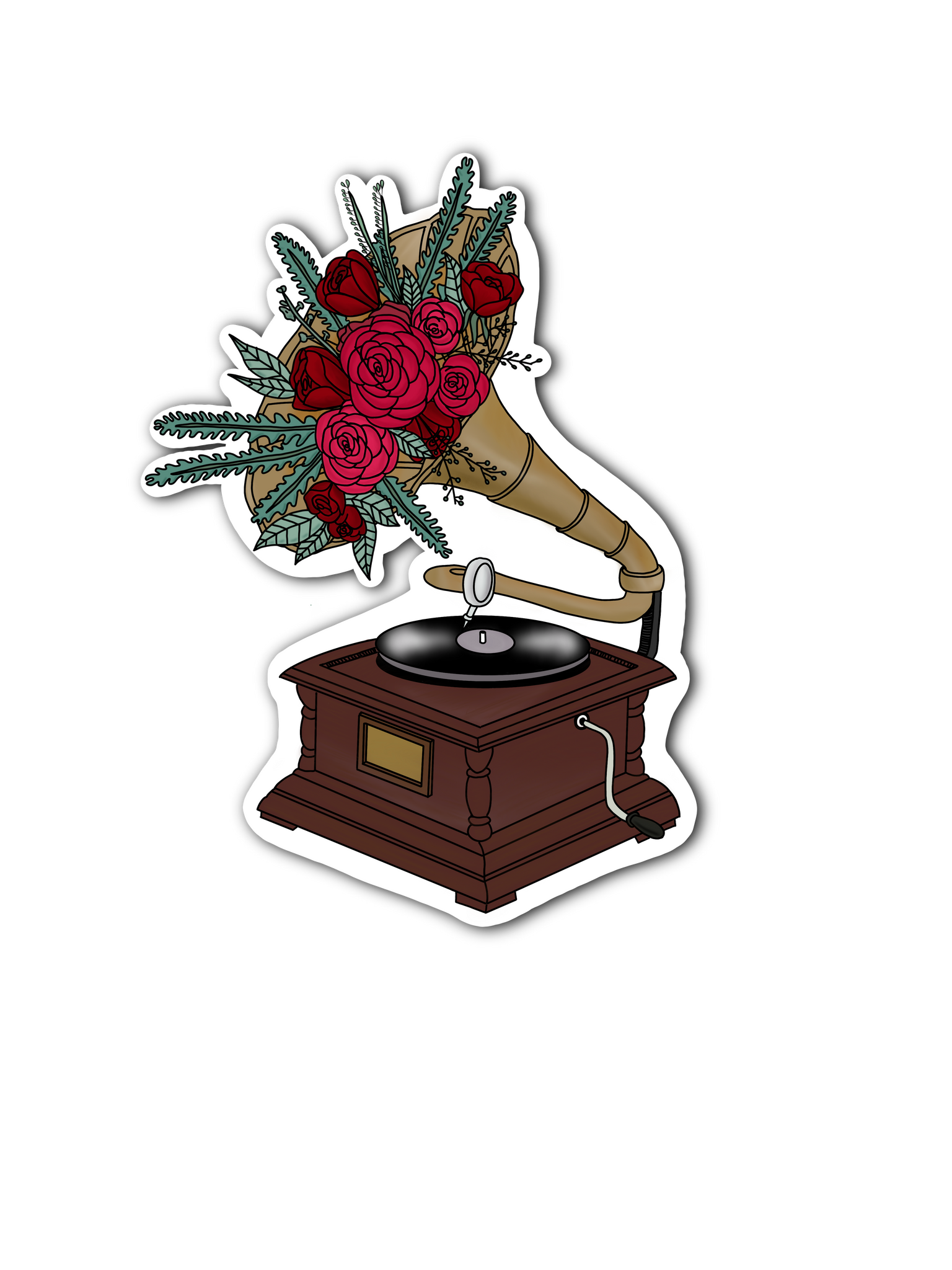 Blooming Gramophone Sticker