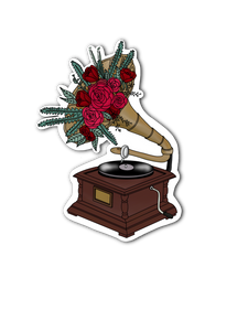 Blooming Gramophone Sticker