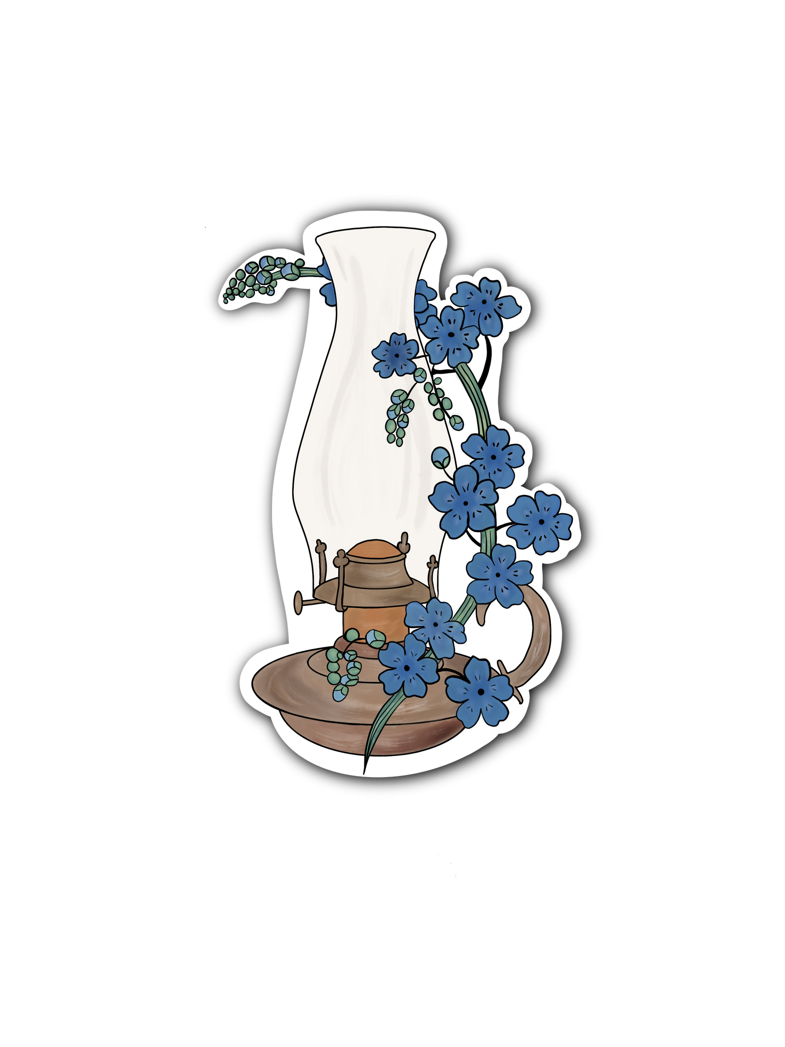 Floral Lamp Sticker