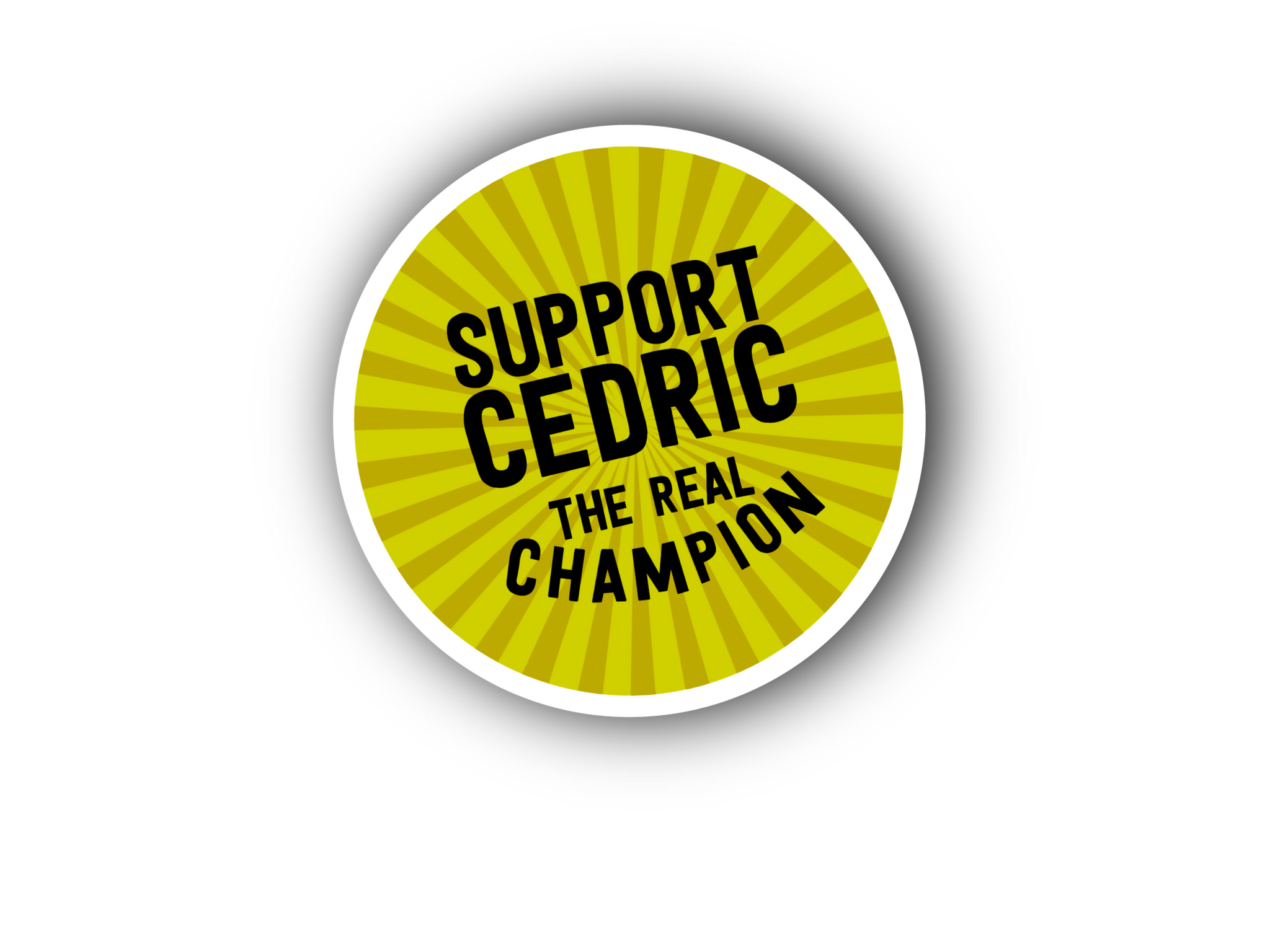 Support Cedric Badge Sticker