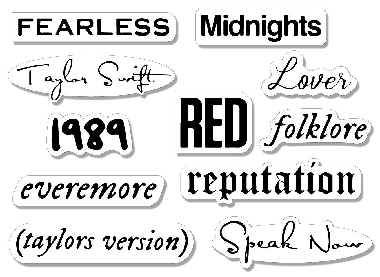 Taylor Swift Midnights Sticker Pack Sticker for Sale by em-designss