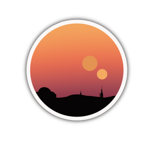 Twin Sunset Sticker